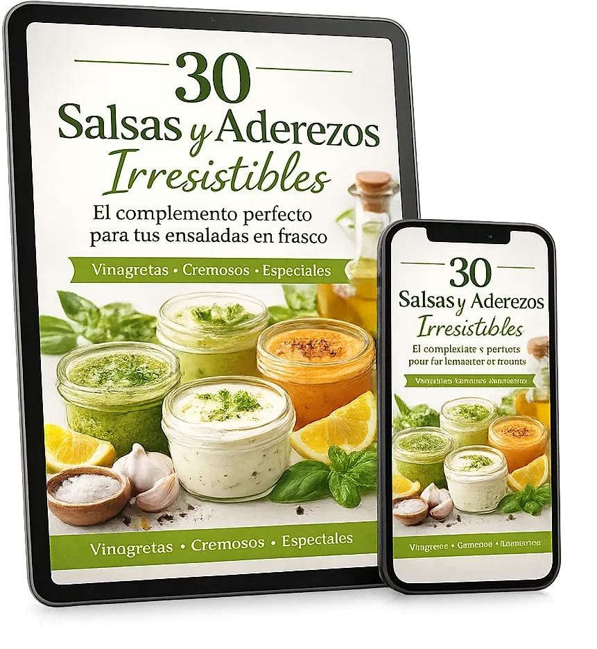 Mockup del bono 30 Salsas y Aderezos Irresistibles