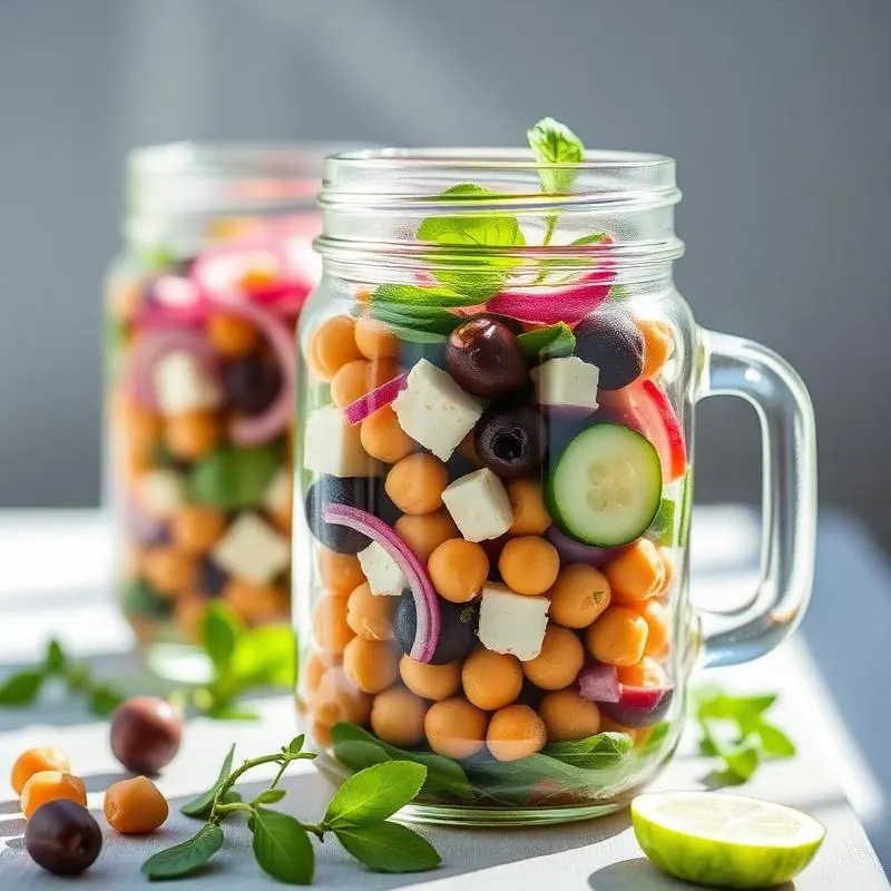 ENSALADA MEDITERRÁNEA + SALSA AGRIDULCE